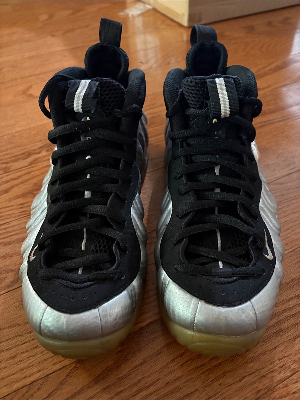 Nike Men’s Black & Silver Foamposite Sneakers